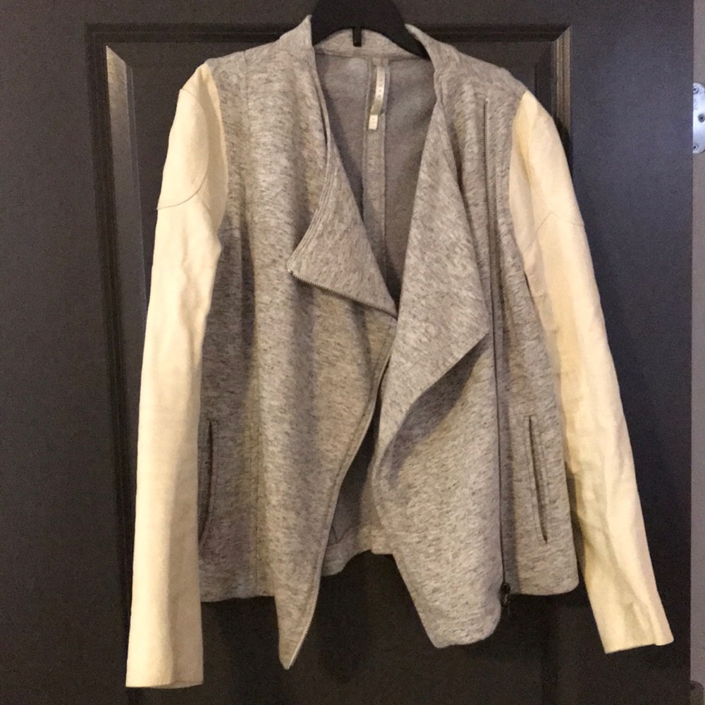 Truth & Pride mixed media moto jacket